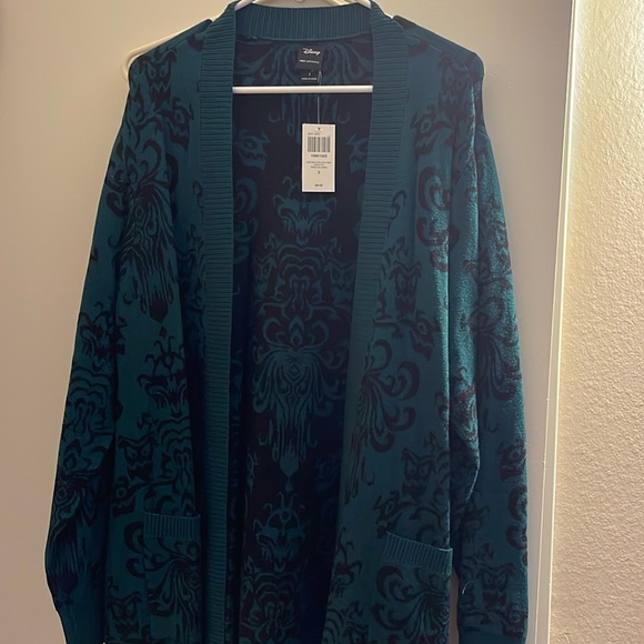 NWT Her Universe Disney The Haunted Mansion Wallpaper Open Cardigan Plus Size - Picture 4 of 6